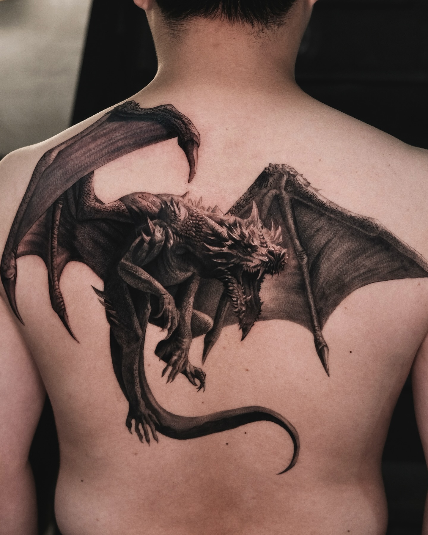 9. 3D Realistic Dragon Tattoo