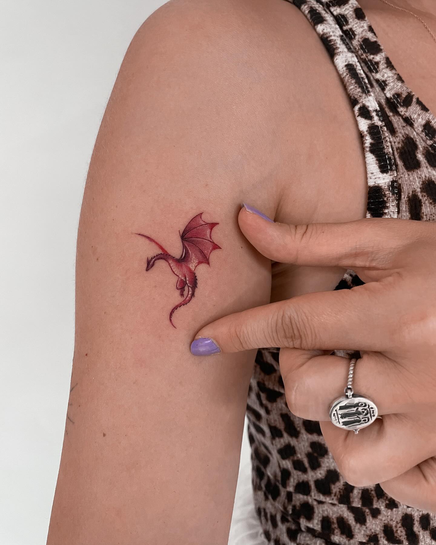 46. Intricate Red Dragon Design