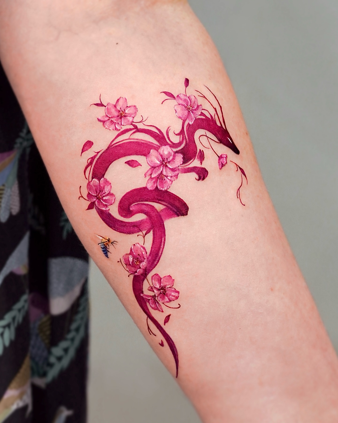 5. Floral-Inspired Dragon Design