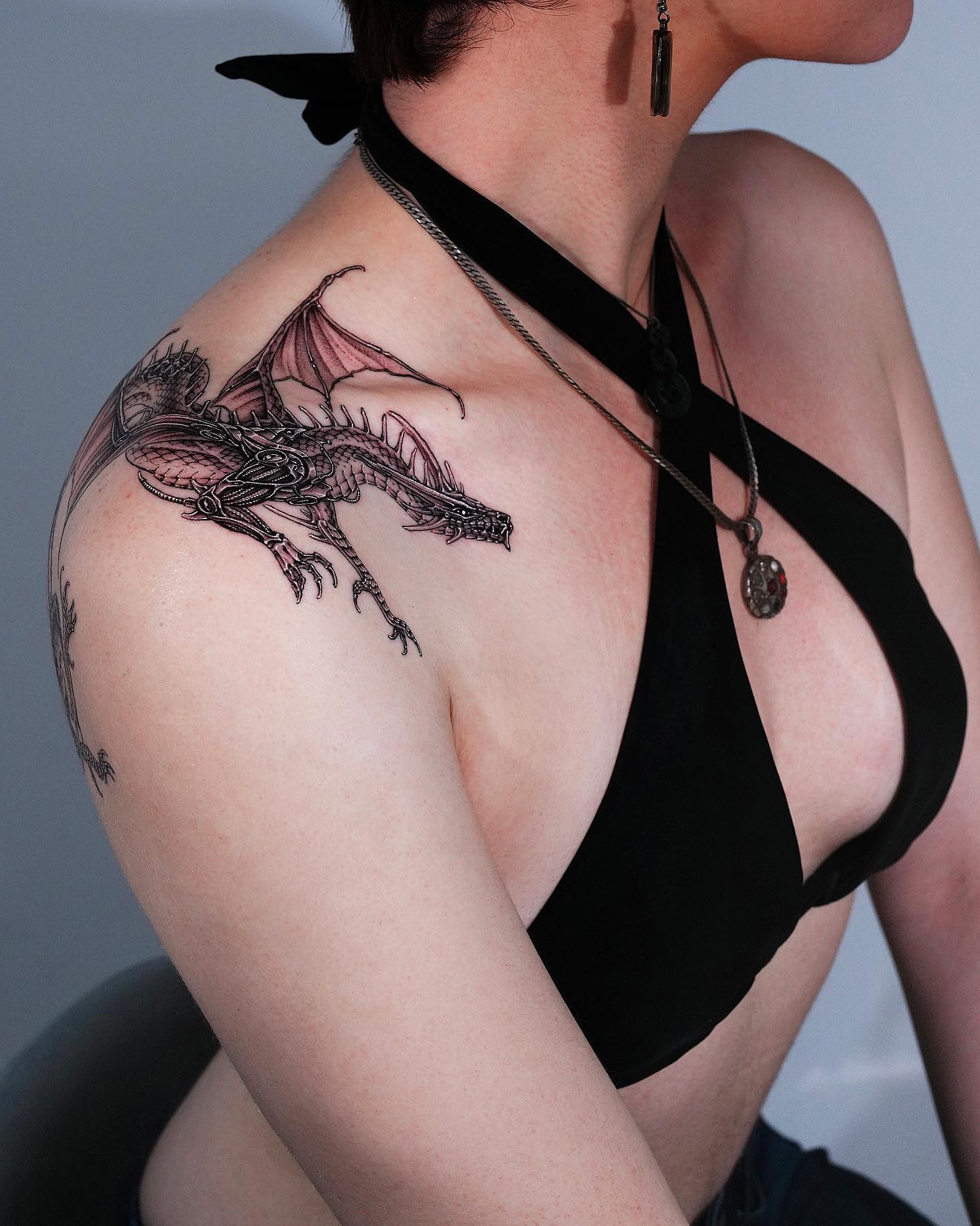 1. Intricate Dragon Design with Whimsical Details