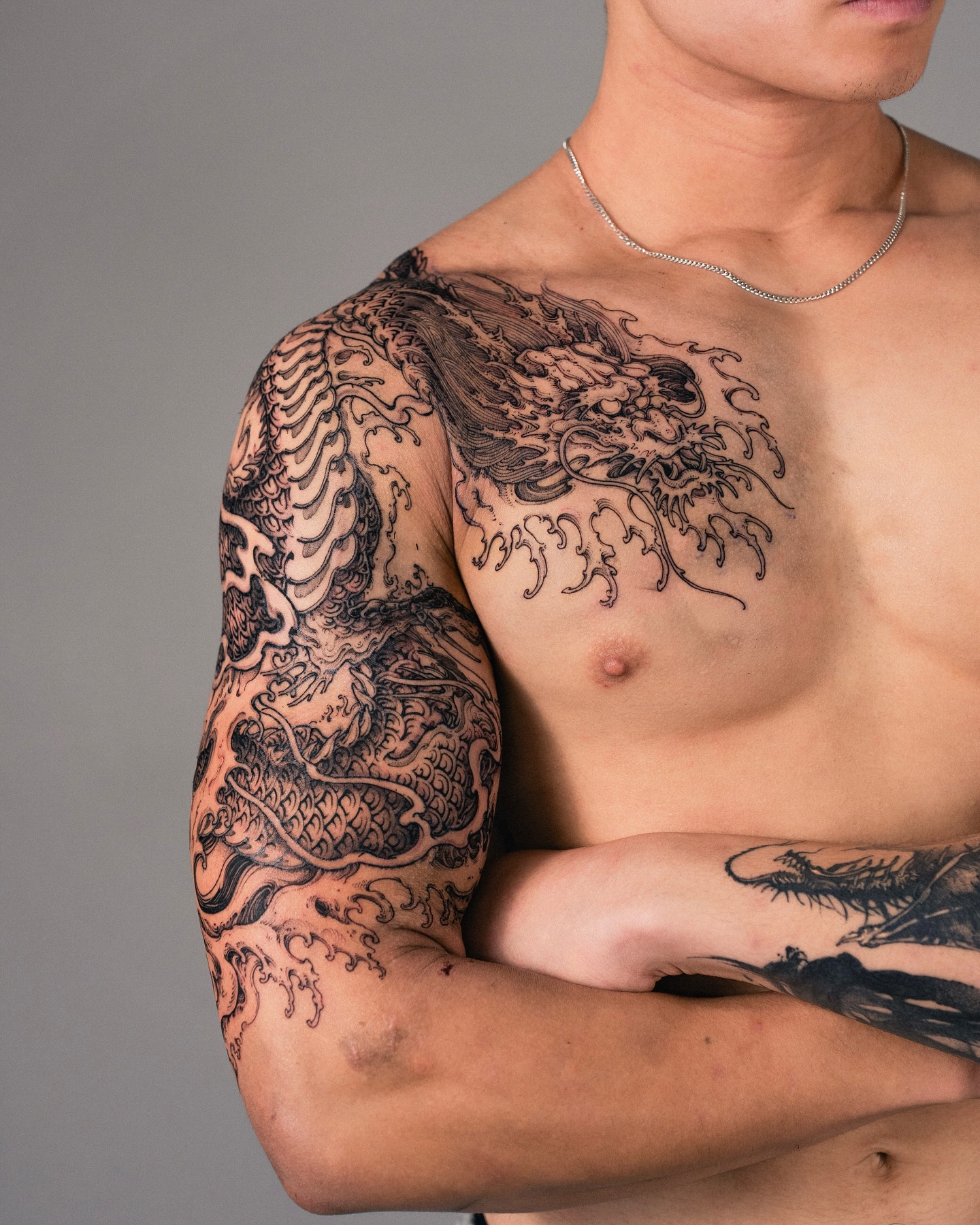 36. Mythical Waves: the Serpent Embraced In Ink