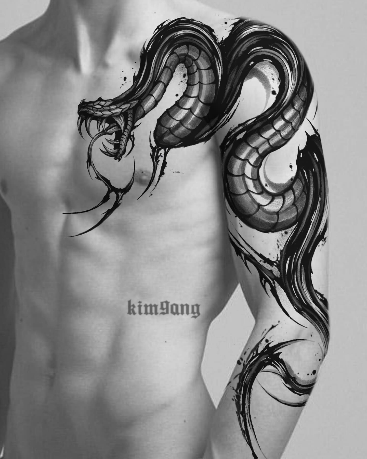 38. Serpent's Dance: a Masterclass In Fluid Ink Artistry